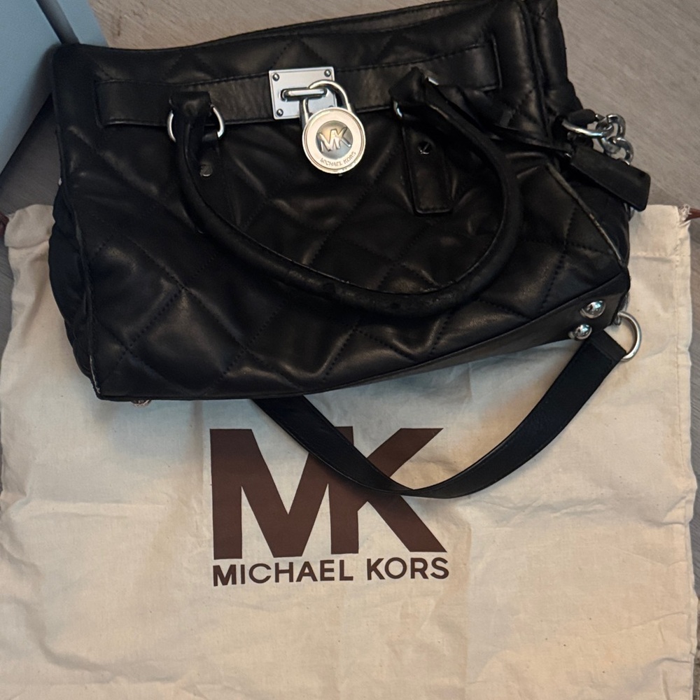 Michael Kors Black Quilted Handbag